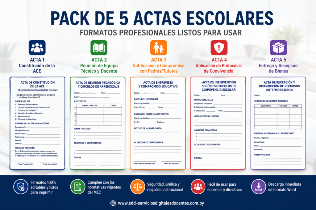 actas escolares
