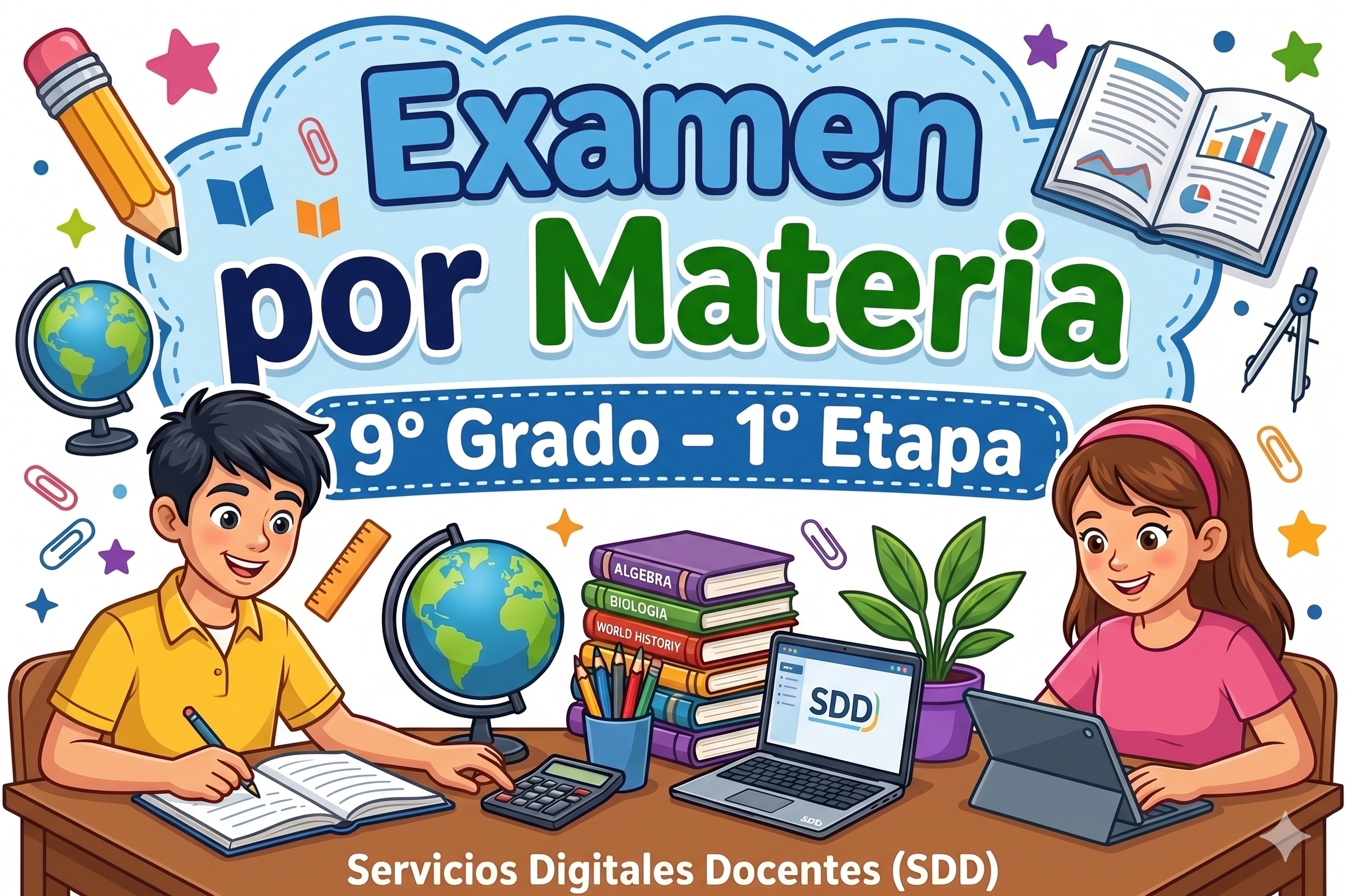 examen materia 9° grado 1° etapa