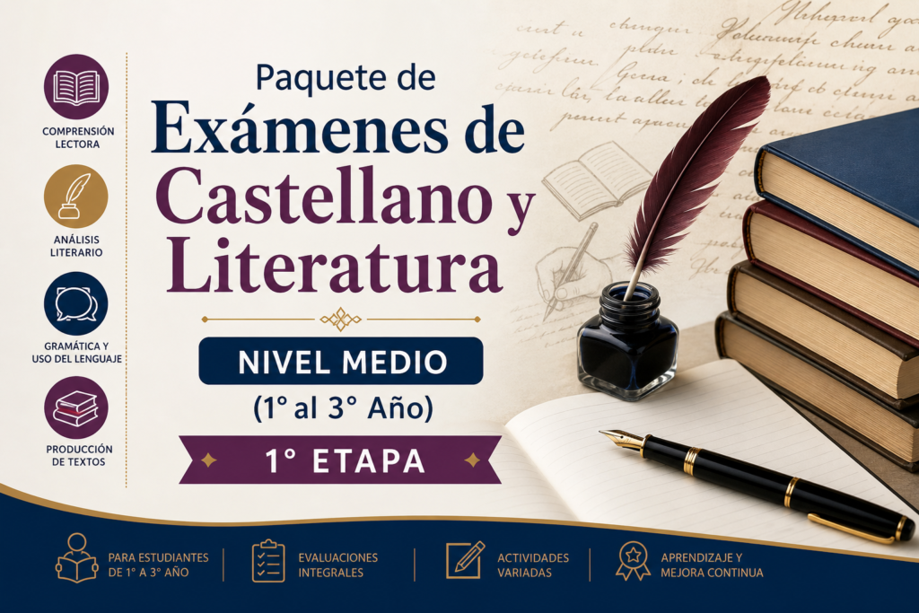 exámenes nivel medio castellano